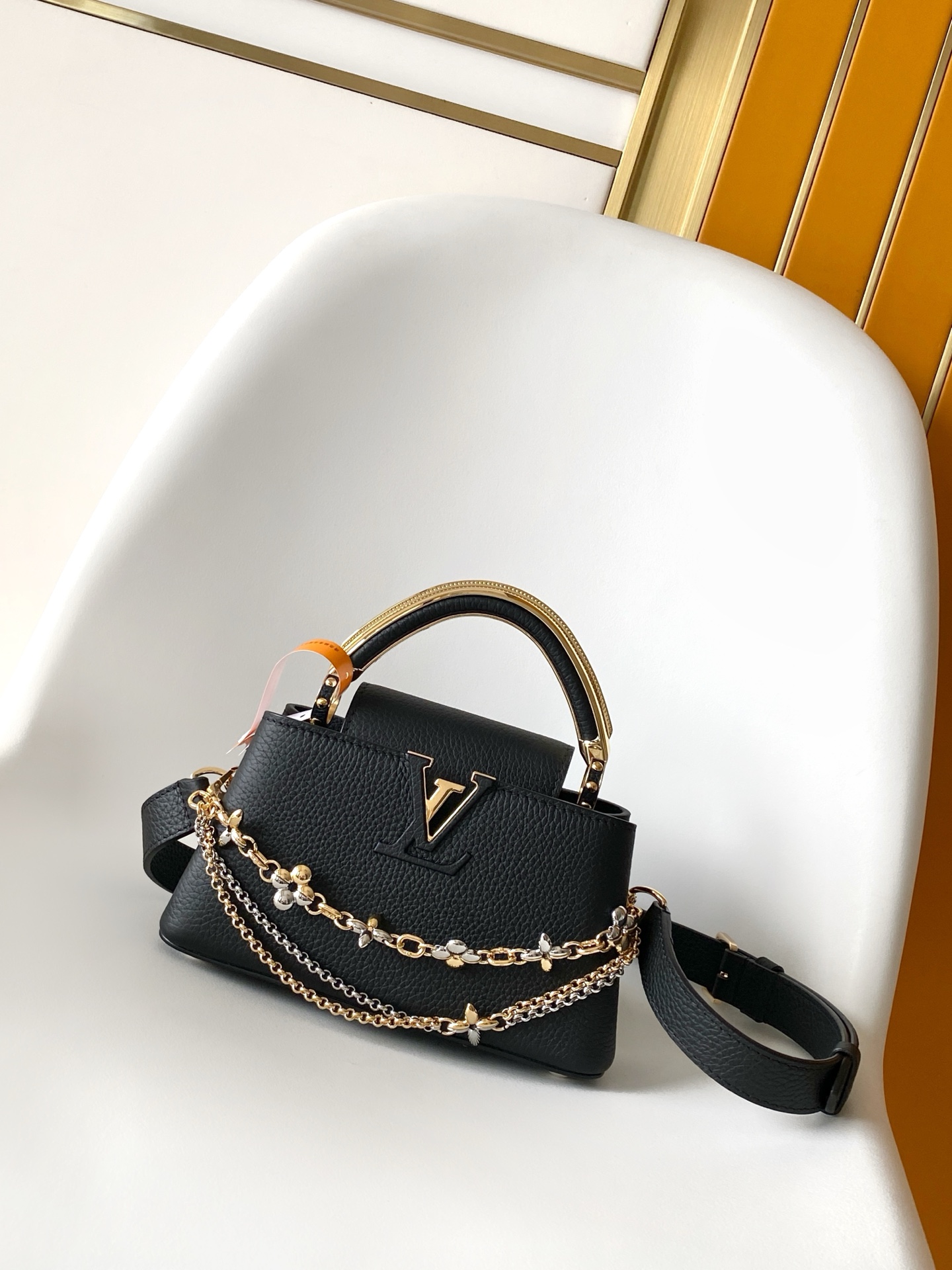 Louis Vuitton LV Classic Handbag Monogram Miroir Model M28334 Silver Hardware Luxury Daily Wear High-End Fashion